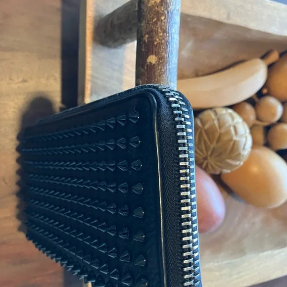 Christian Louboutin Black Studded Wallet - Picture 8 of 10